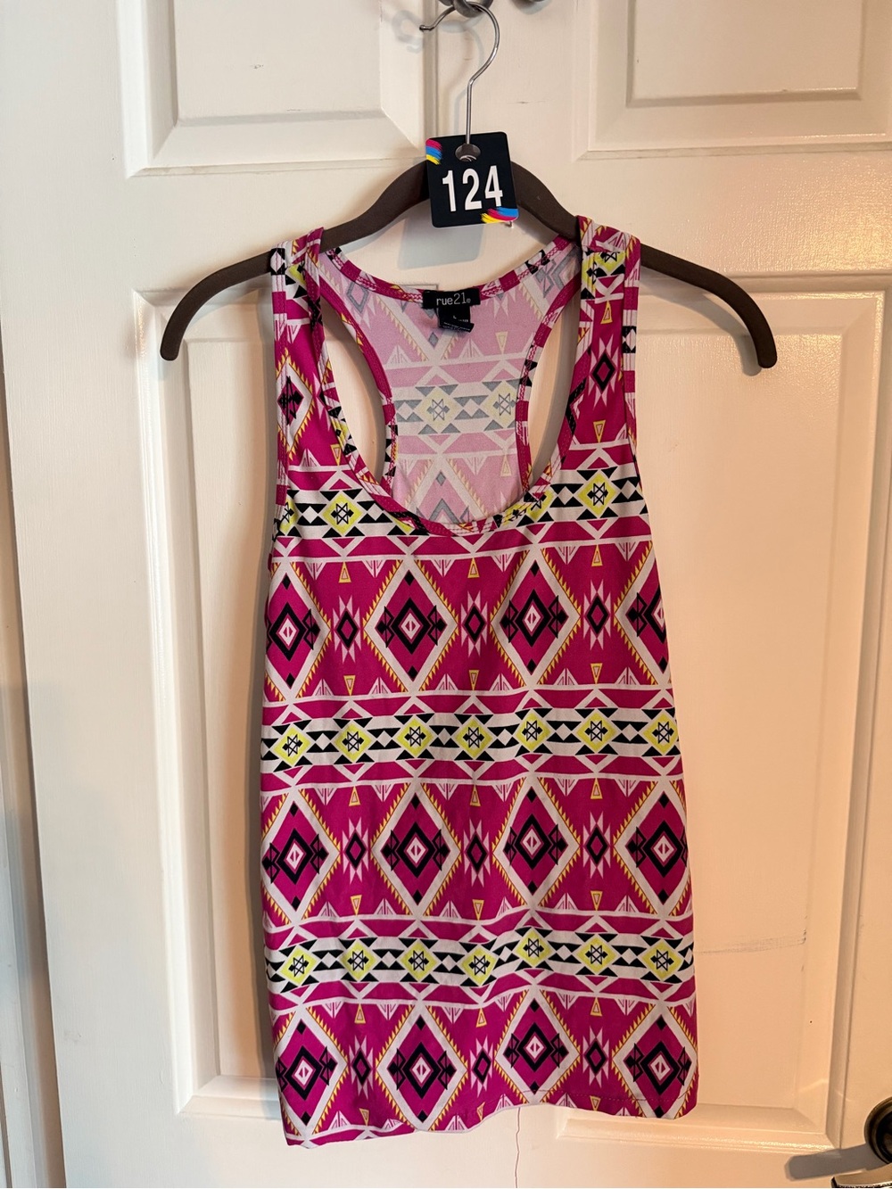 rue21 Magenta Aztec Racerback Tank Top